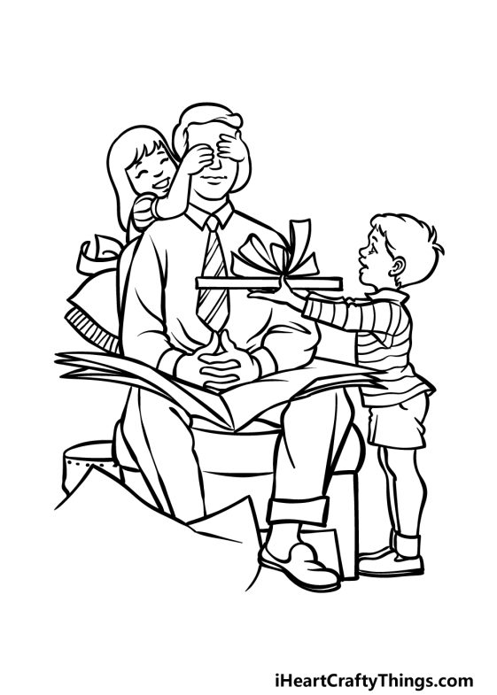 Fathers Day Drawing - How To Draw Father’s Day Step By Step