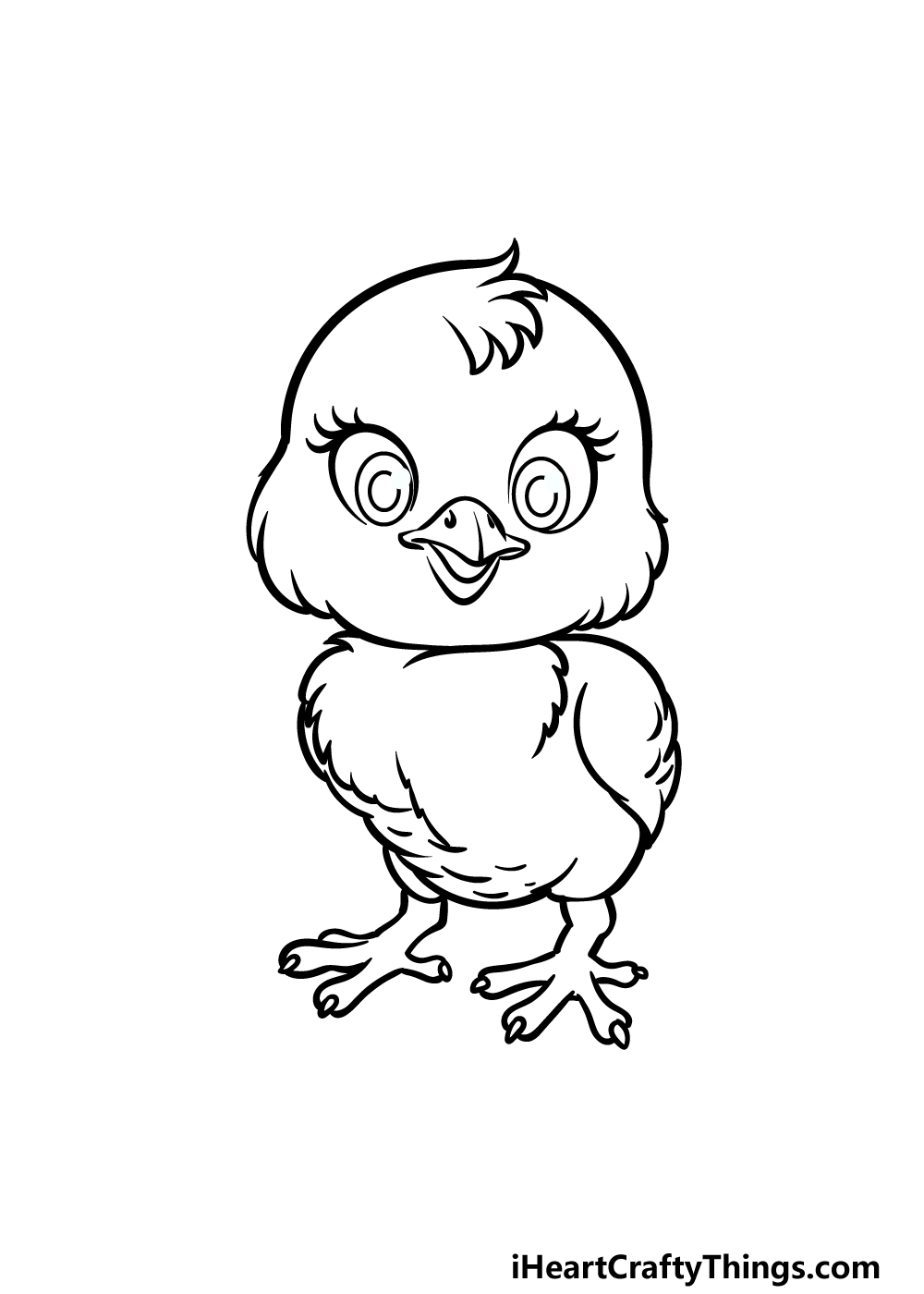 how to draw a Baby Chick step 5