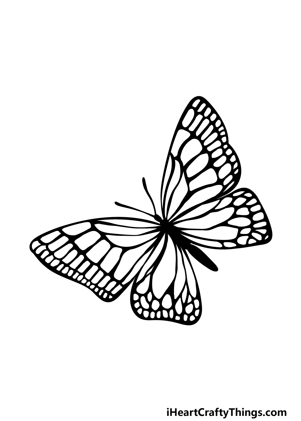 Line drawing of a blue butterfly on Craiyon-vinhomehanoi.com.vn