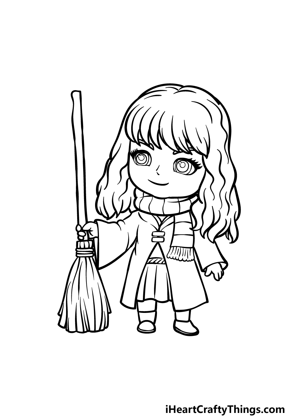 how to draw Hermione Granger step 5