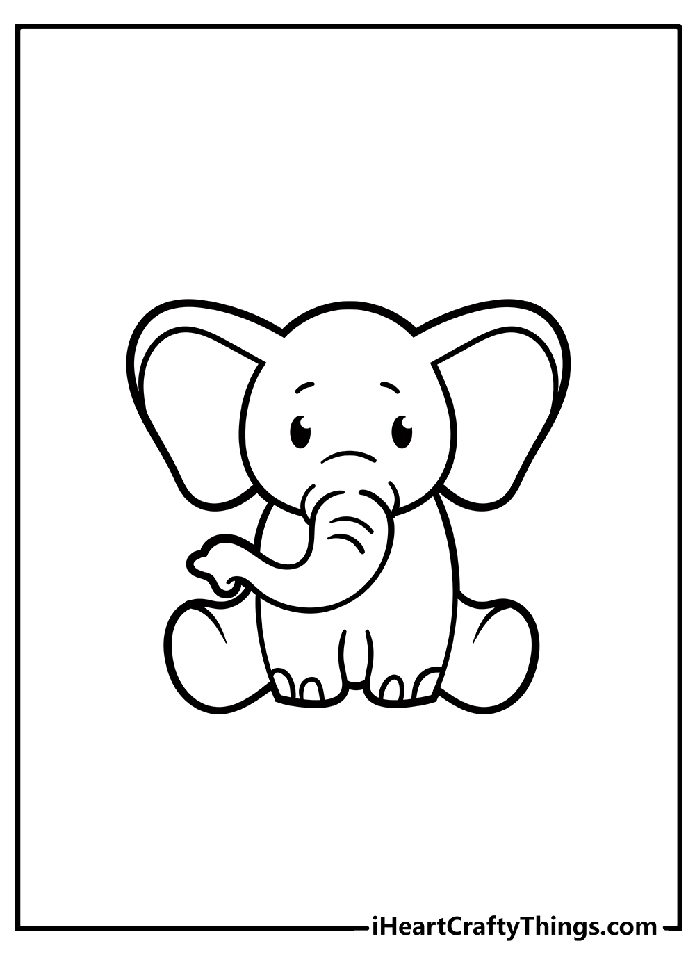 preschool elephant coloring pages