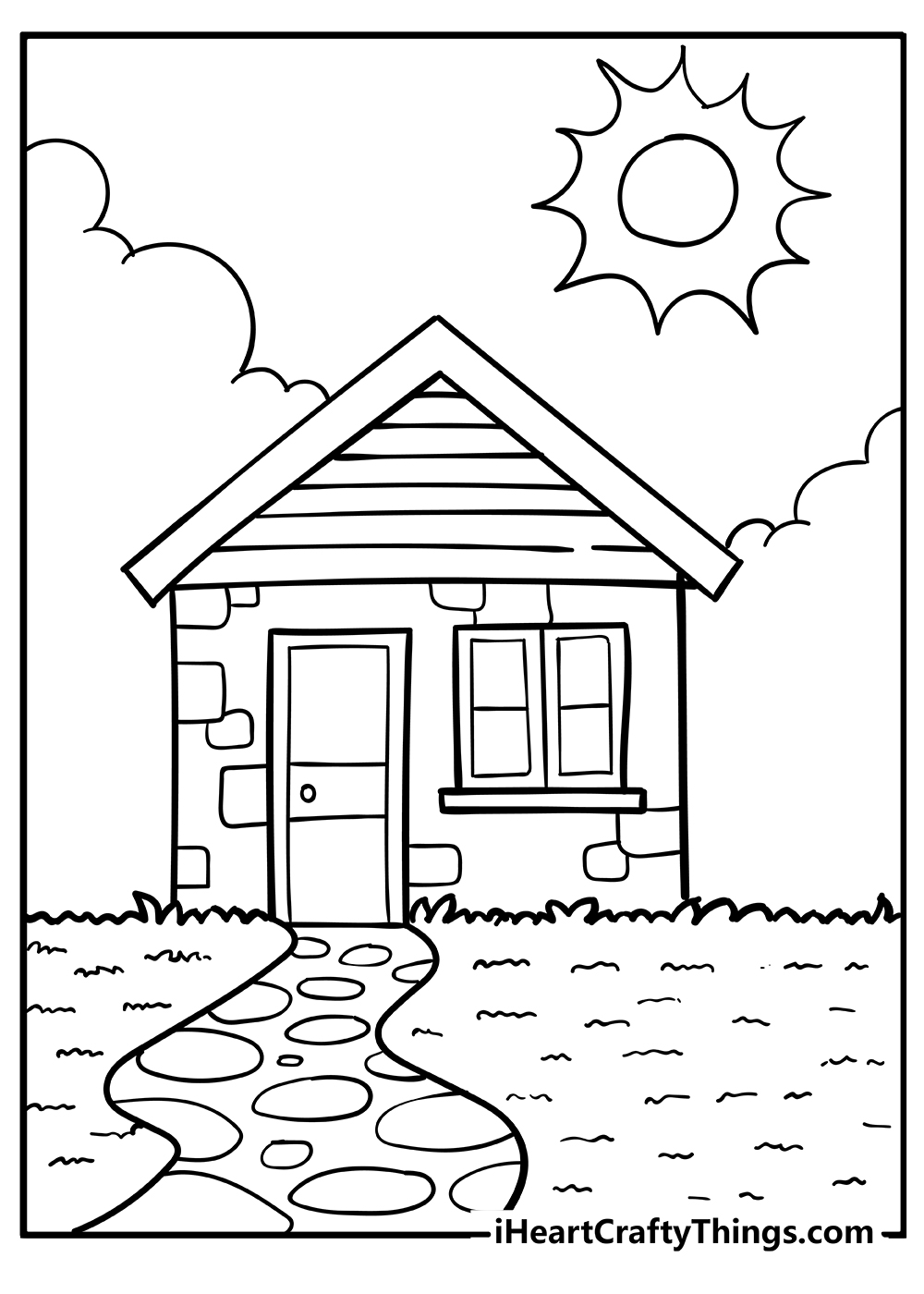 the house coloring pages for children