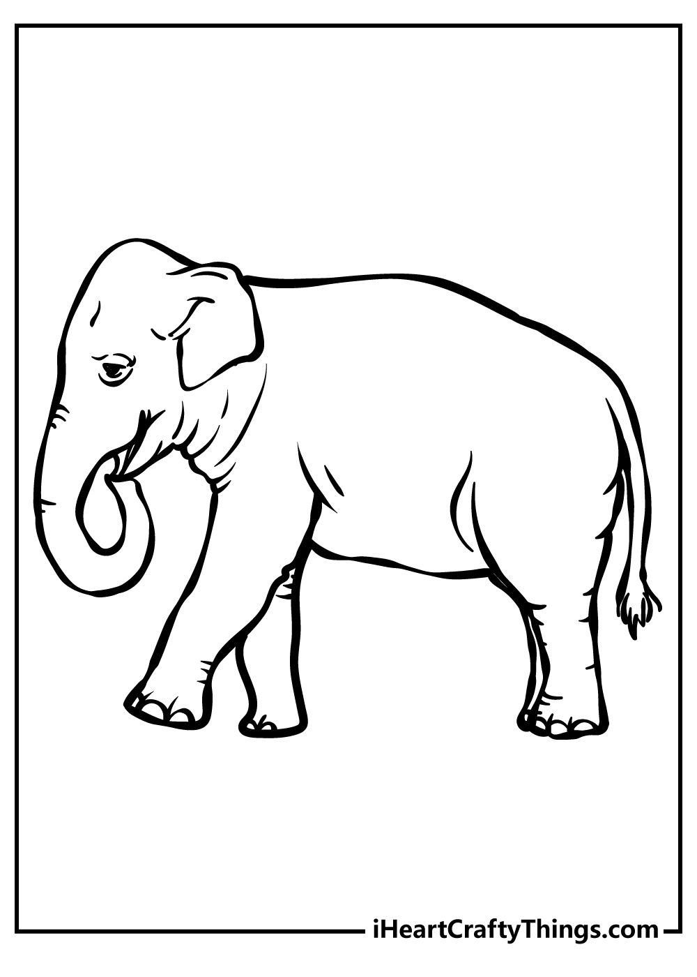 coloring pages of baby elephants