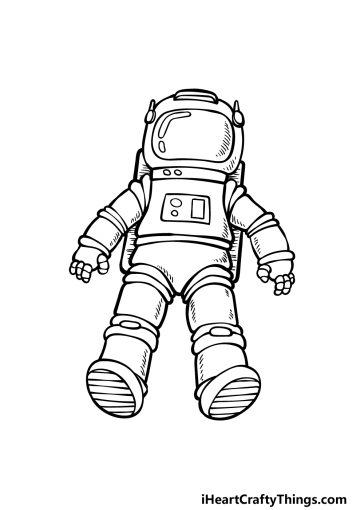 Astronaut Drawing - How To Draw An Astronaut Step By Step