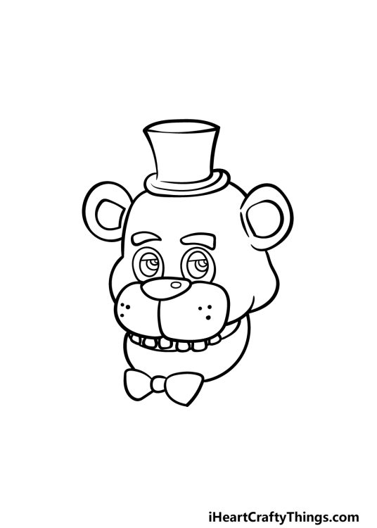 Freddy Fazbear Drawing Outline