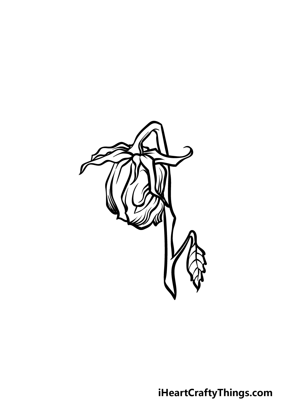 how to draw a dead flower step 5