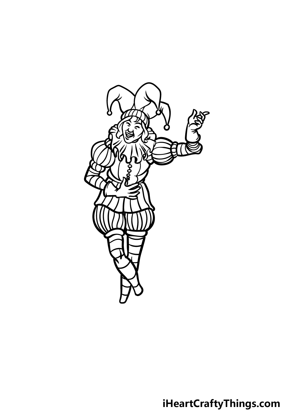 how to draw a Jester step 5