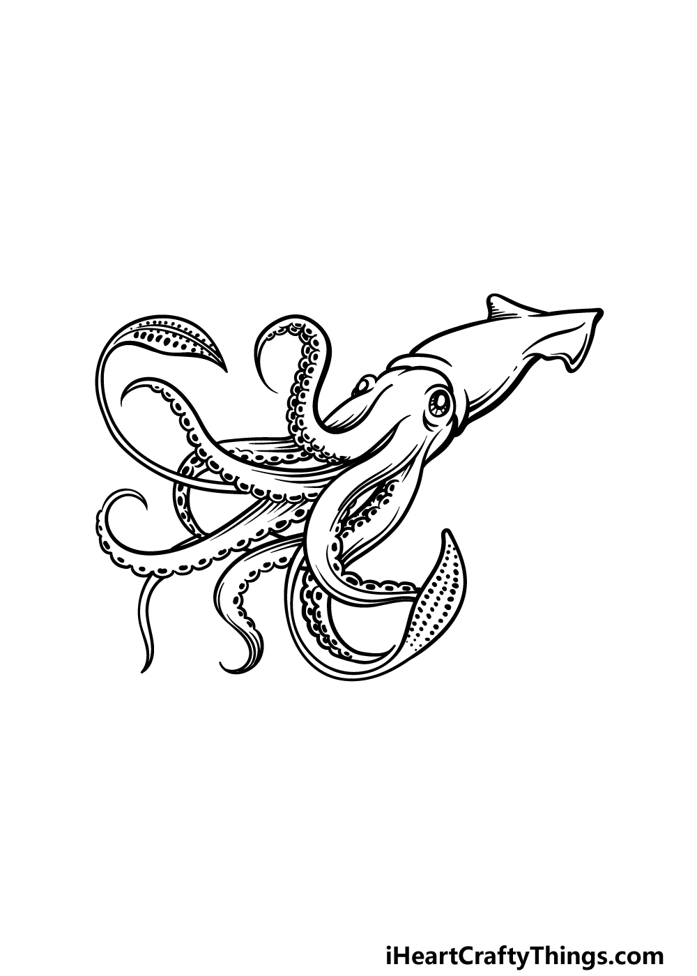 how to draw a squid step 5