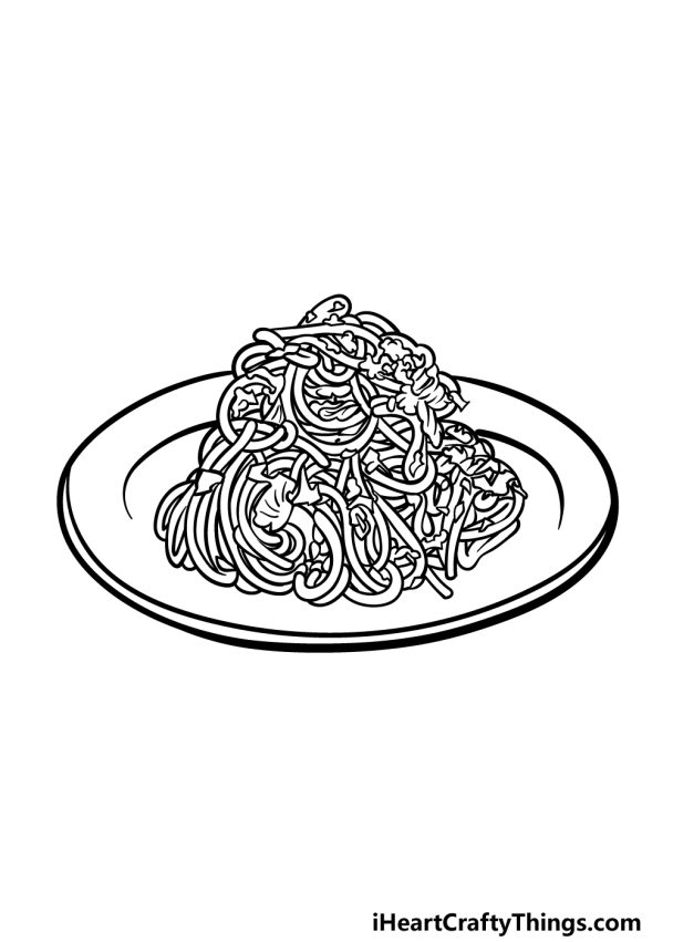 Spaghetti Drawing - How To Draw Spaghetti Step By Step