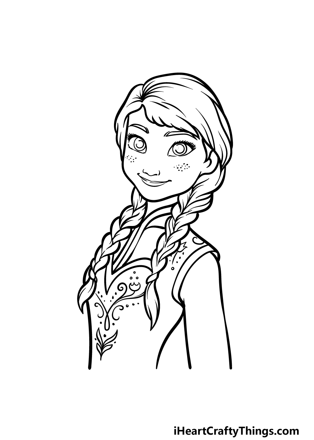 how to draw Anna step 5