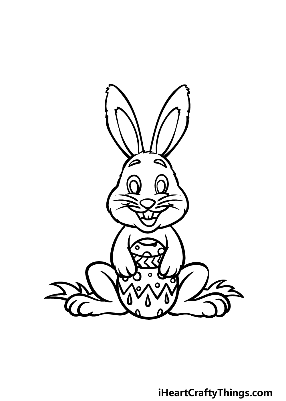 Drawing of an easter bunny