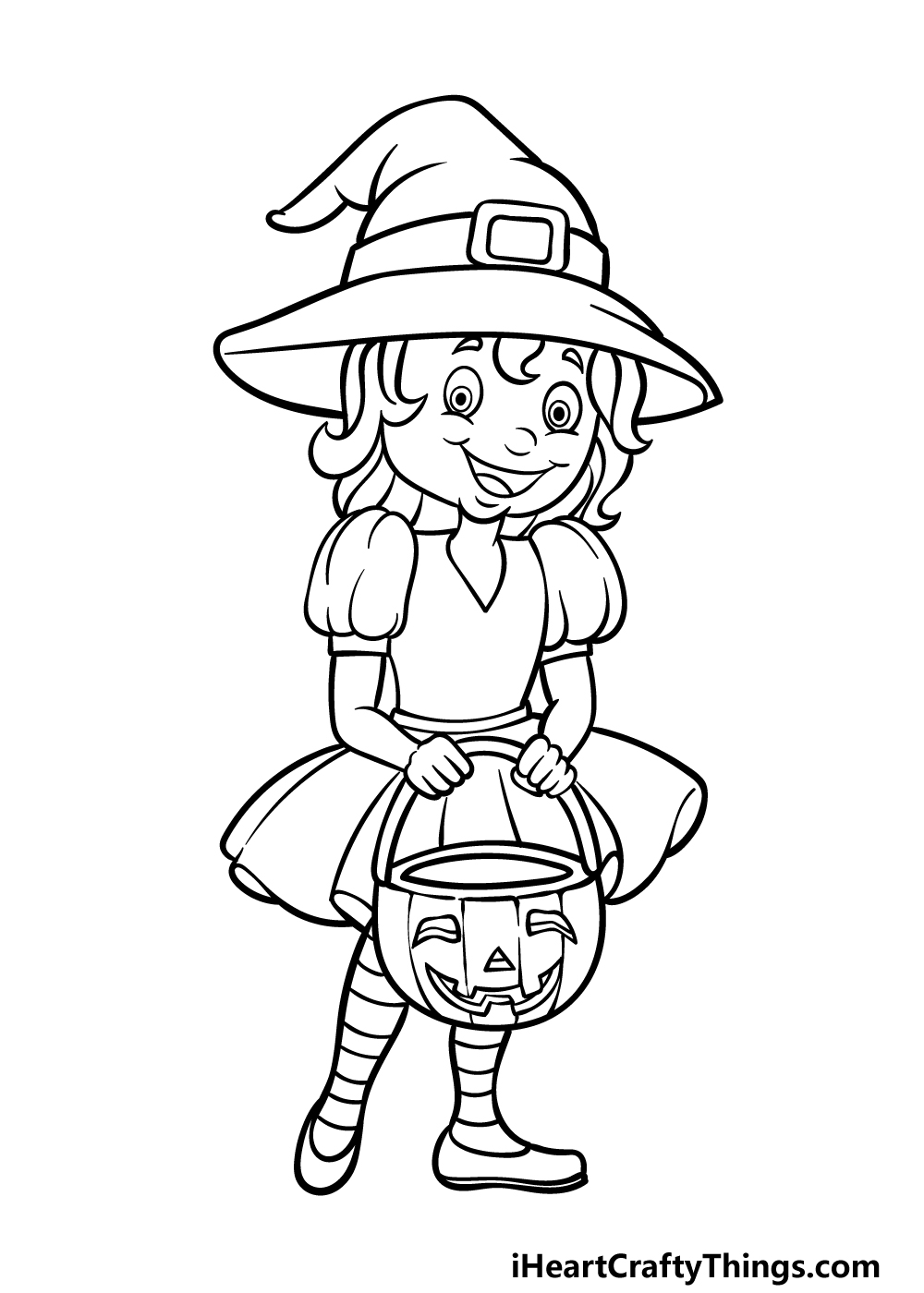 how to draw a Halloween Kid step 5