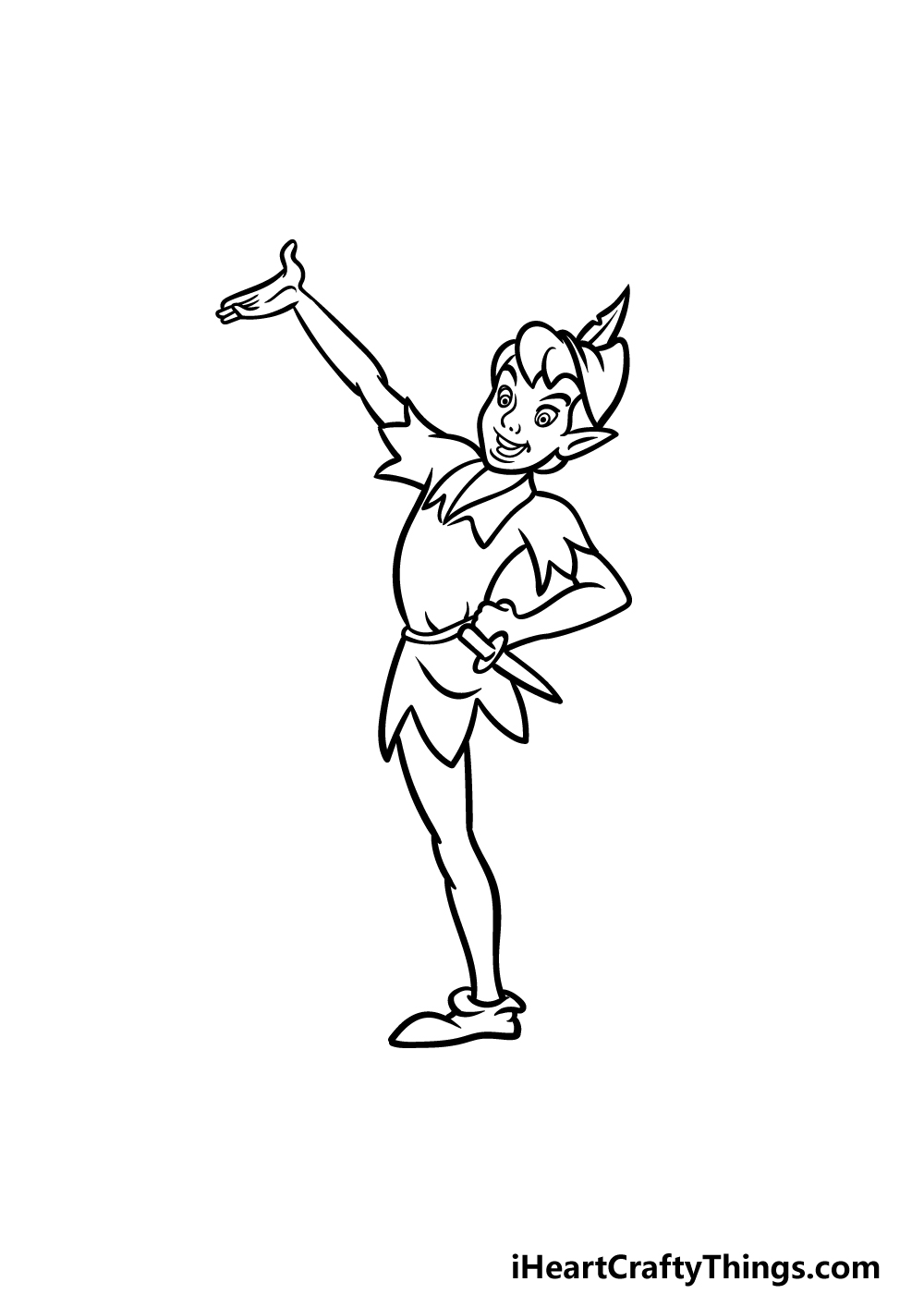 how to draw Peter Pan step 5