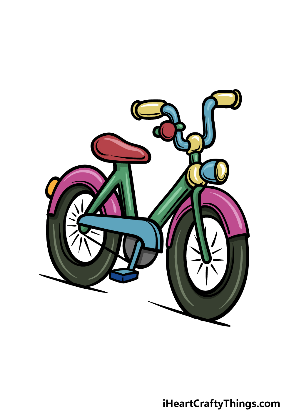 how to draw a Bicycle step 6