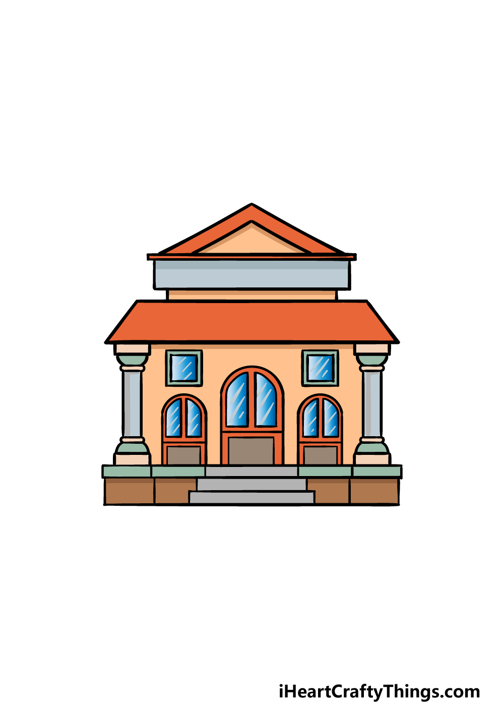 library building drawing