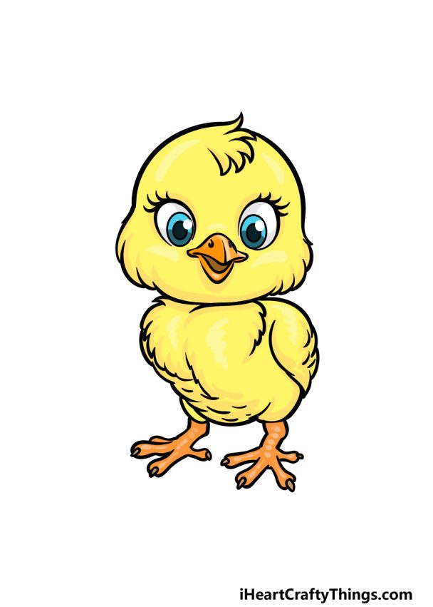 Baby Chick Drawing - How To Draw A Baby Chick Step By Step