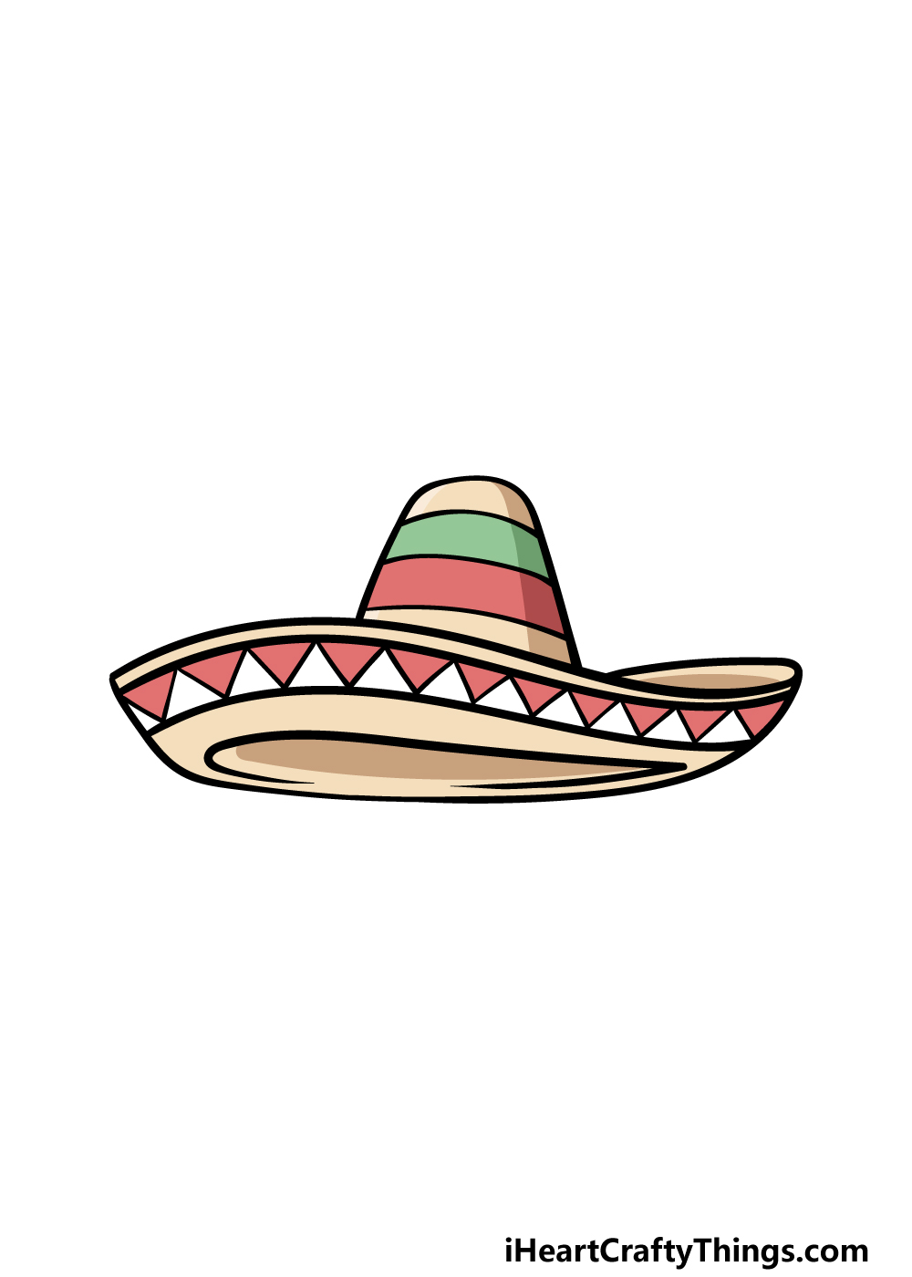 how to draw a Sombrero step 6