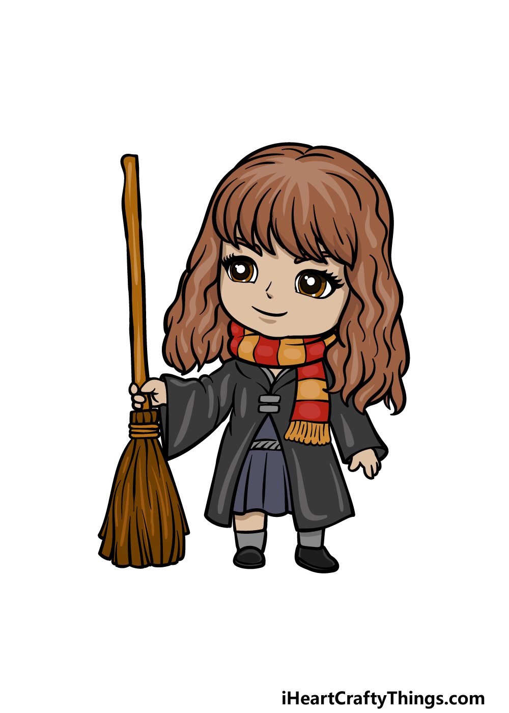 how to draw Hermione Granger step 6