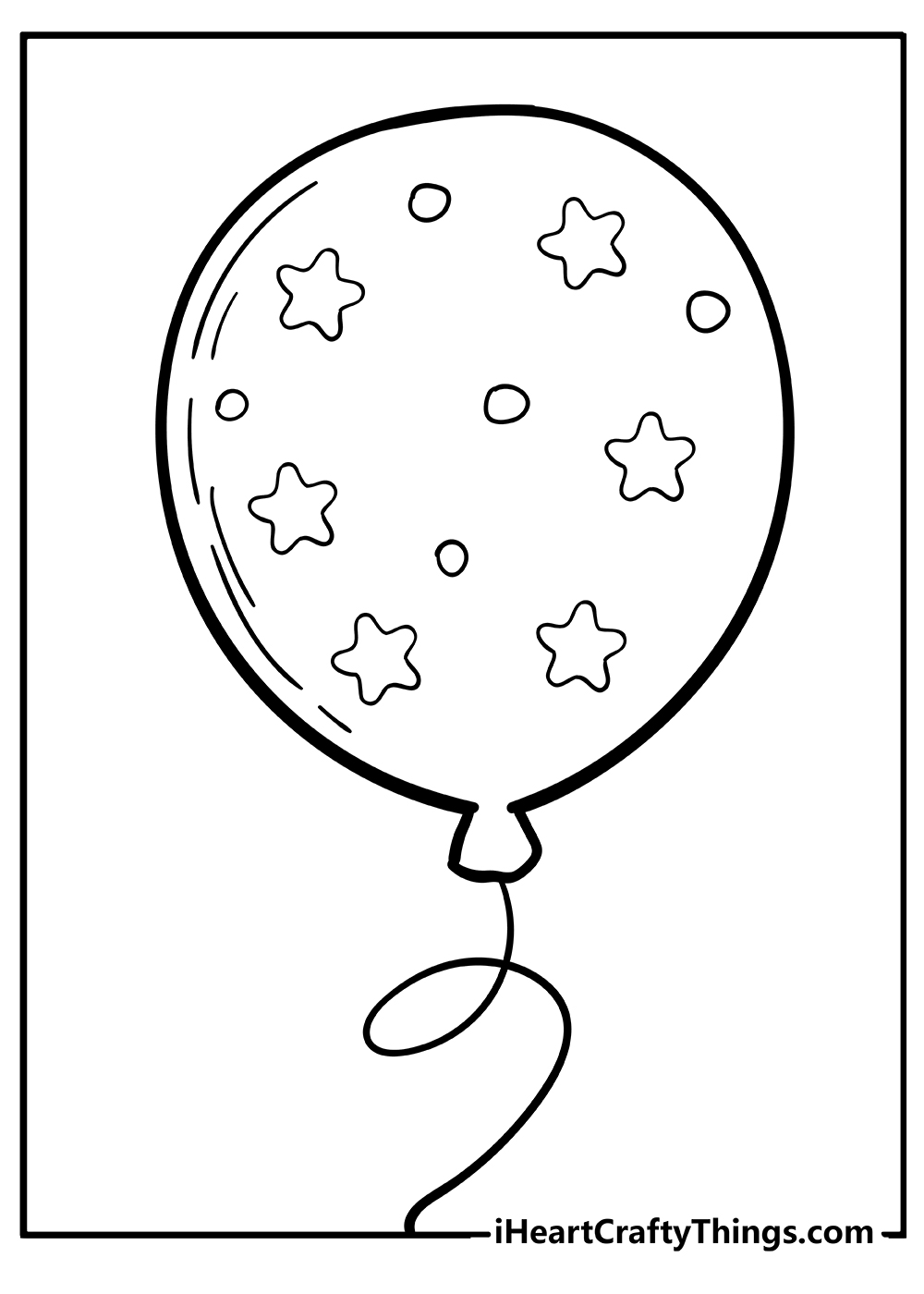 Balloons Coloring Book for kids free printable