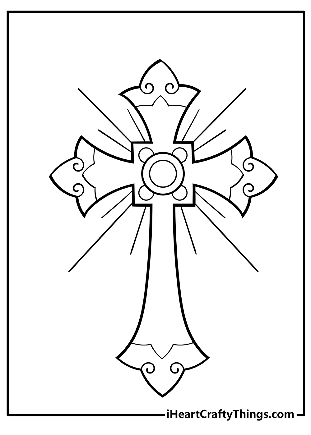 Cross Coloring Book for kids free printable