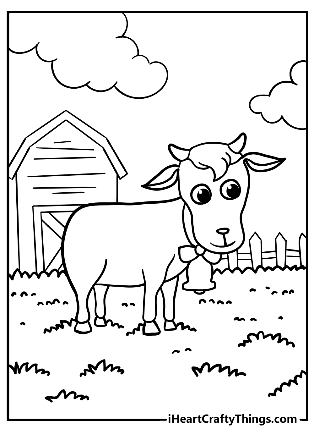 Farm Animal Coloring Book for kids free printable