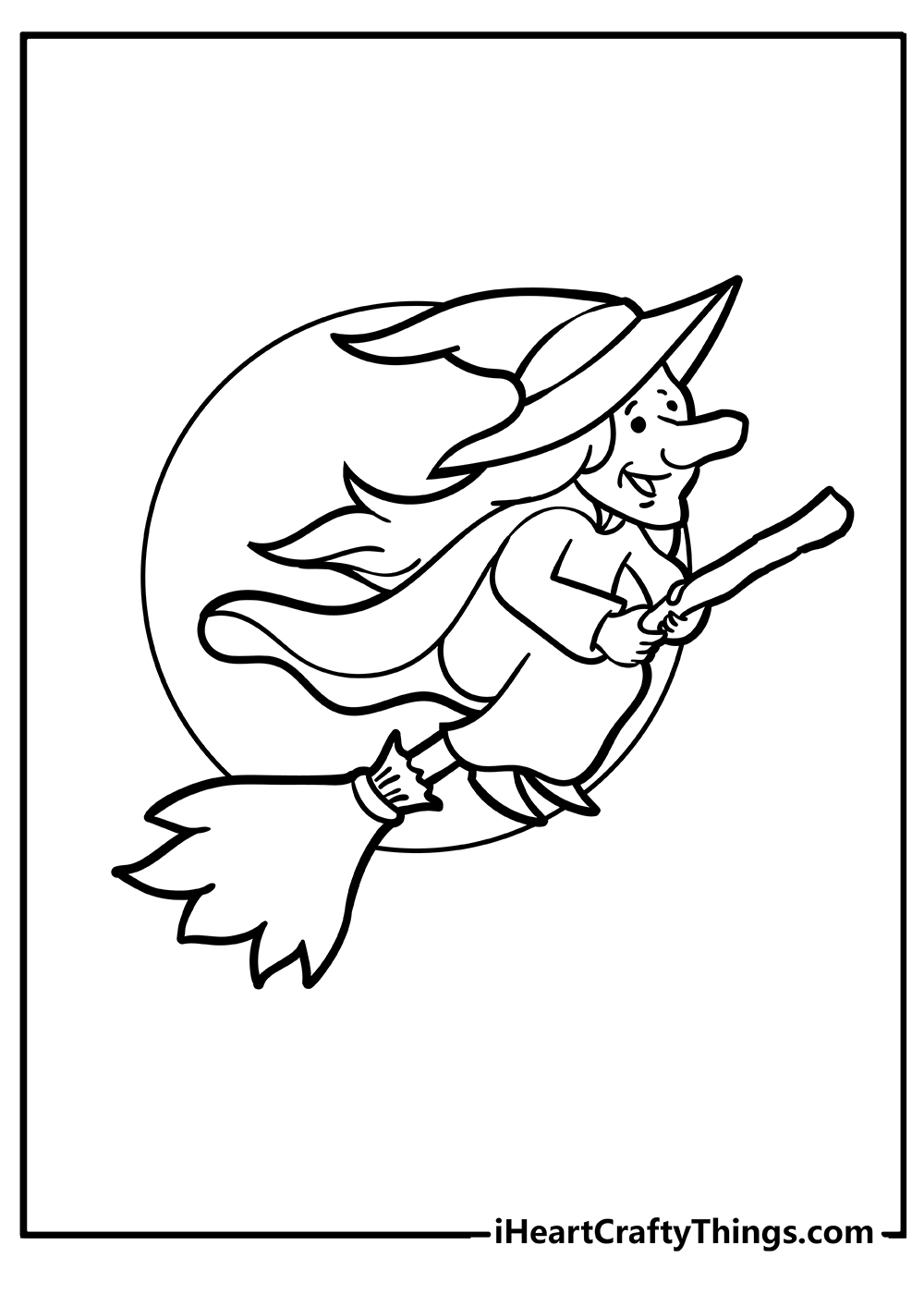 Witch Coloring Book for kids free printable