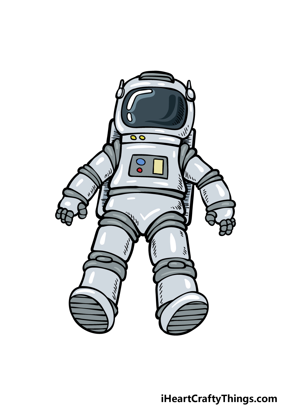 how to draw an Astronaut step 6