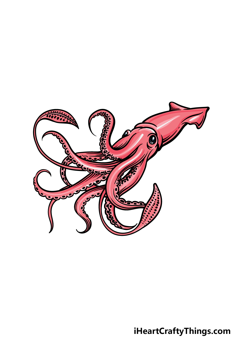 how to draw a squid step 6