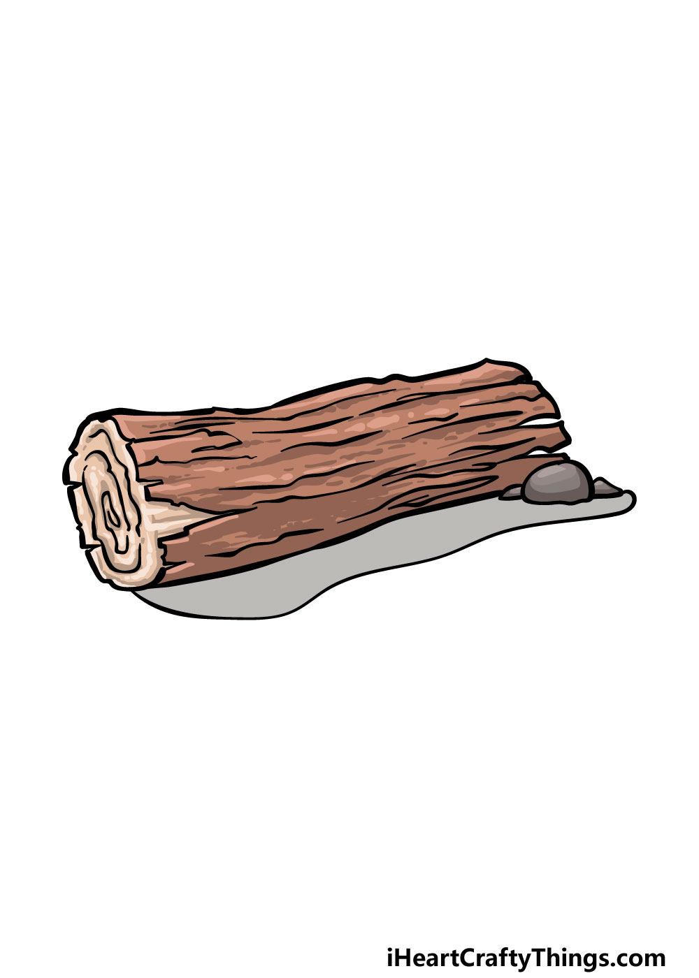 how to draw a log step 6
