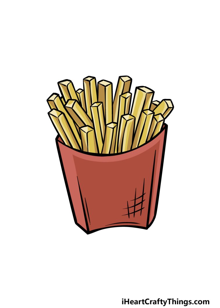 French Fries Drawing How To Draw French Fries Step By Step