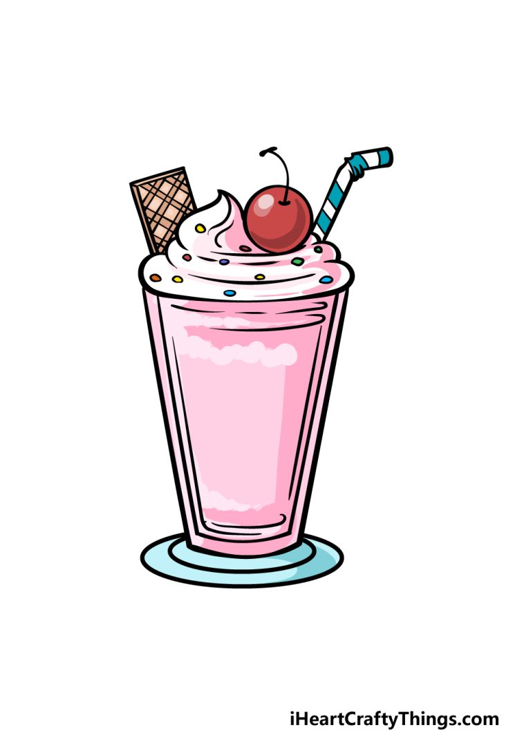 Milkshake Drawing - How To Draw A Milkshake Step By Step