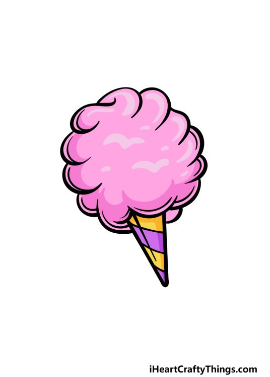 Cotton Candy Drawing - How To Draw Cotton Candy Step By Step