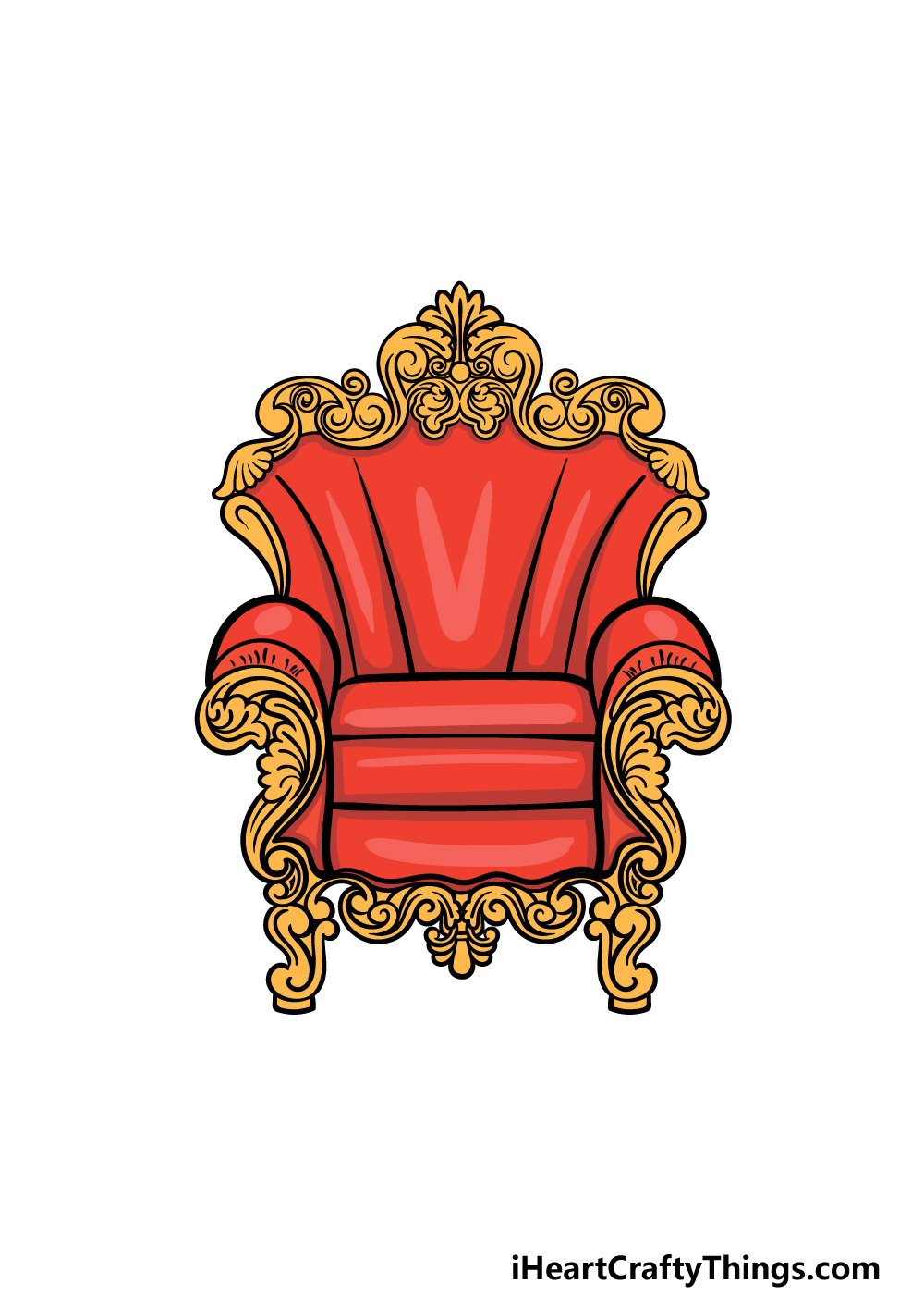 how to draw a Throne step 6