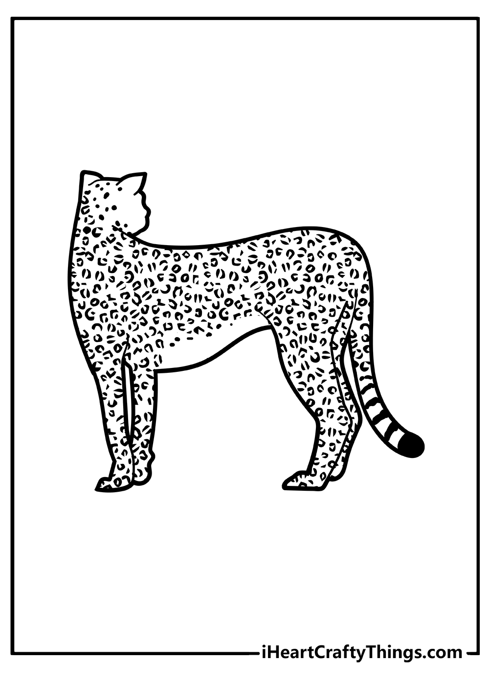 Cheetah Coloring book free printable