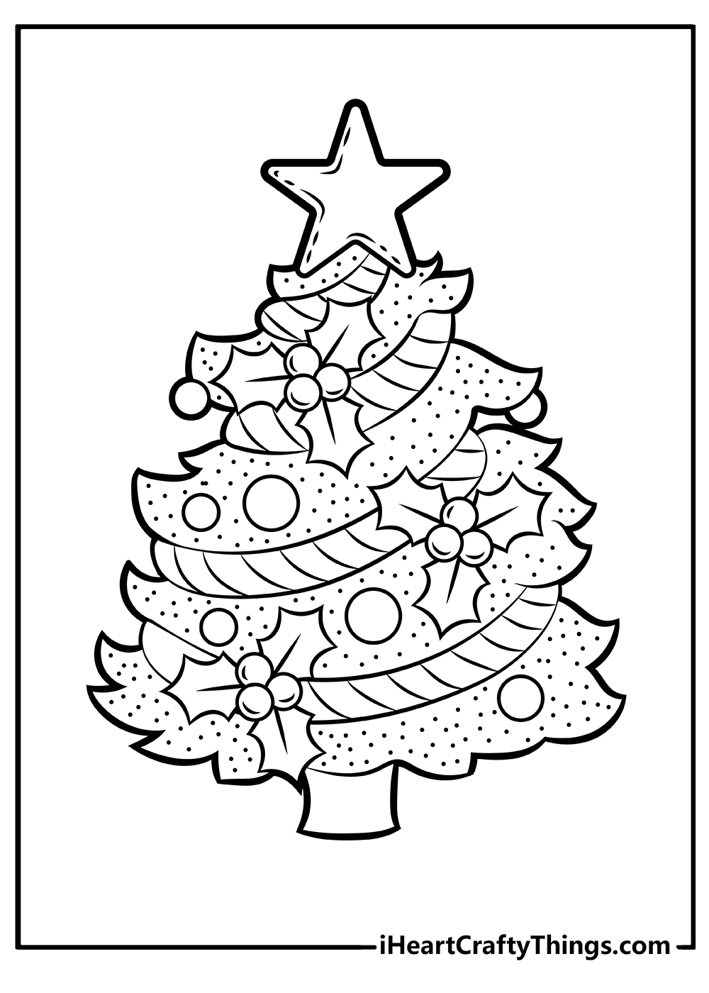 Christmas Tree Coloring Pages free printable