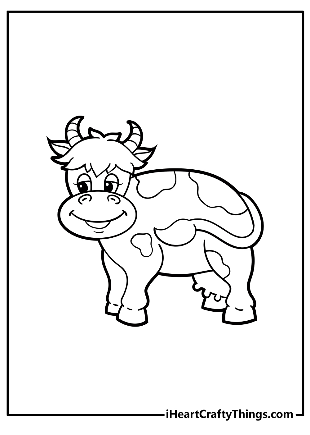 original Cow Coloring Pages free printable