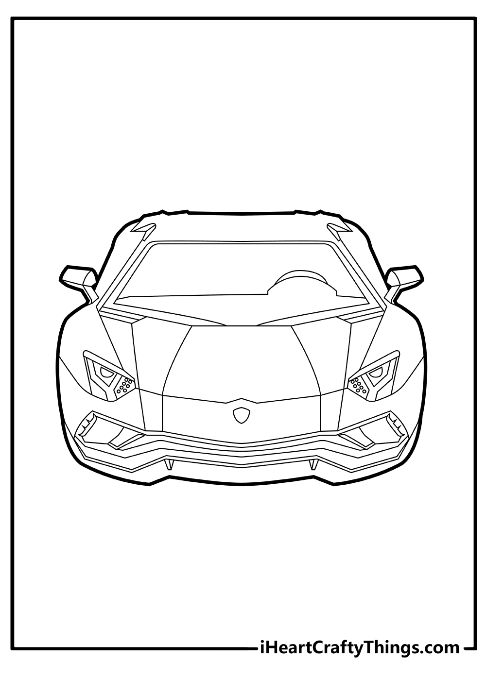 Lamborghini Coloring Sheet for children free download