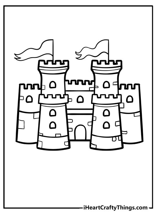 Castle Coloring Pages (100% Free Printables)