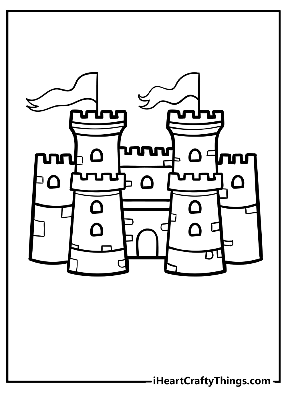 castle gate coloring page