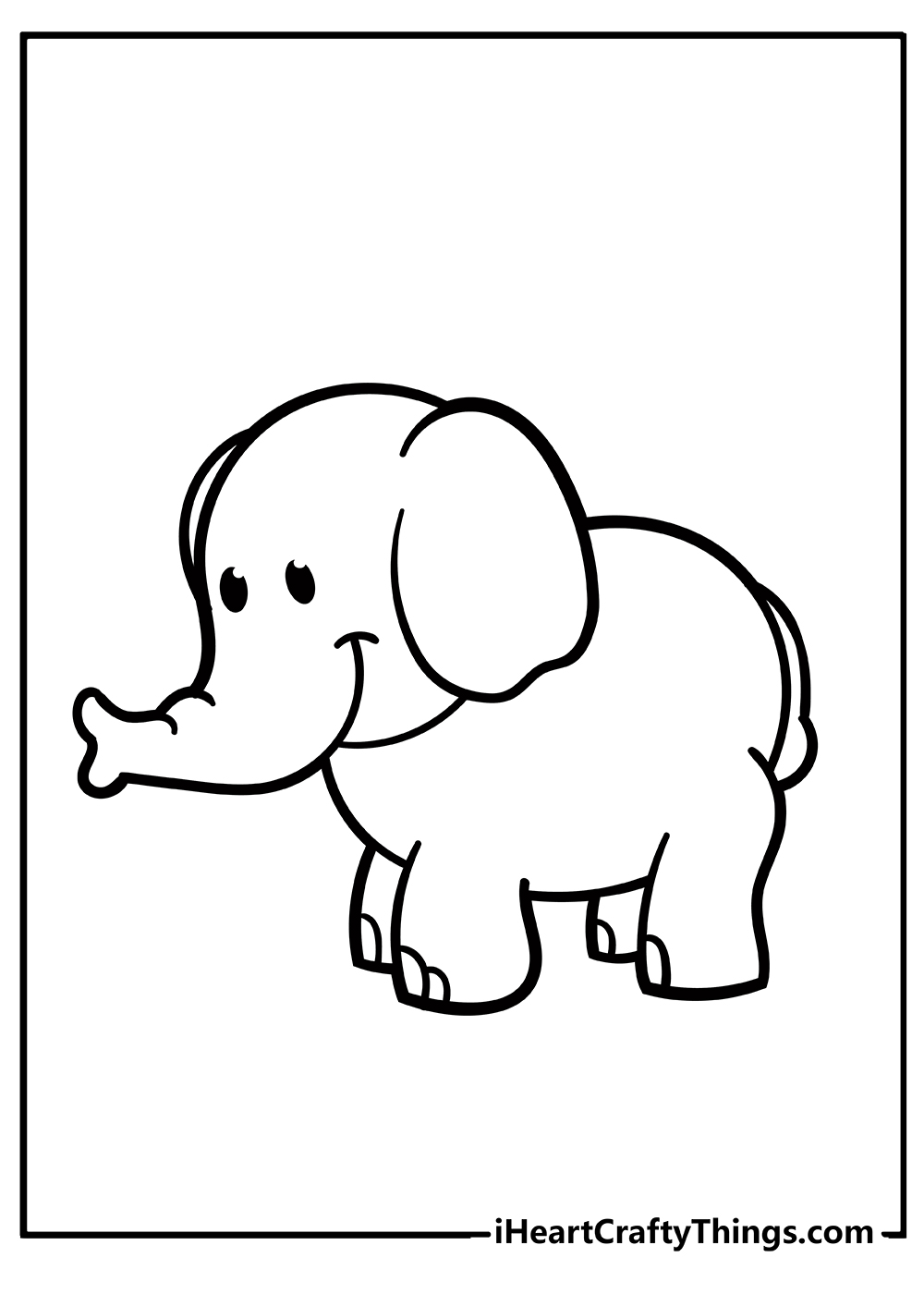 preschool elephant coloring pages