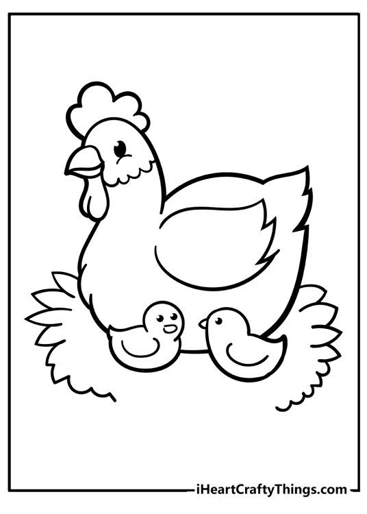 Farm Animal Coloring Pages (100% Free Printables)