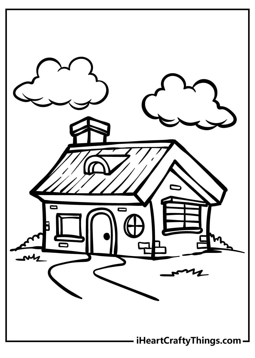 free printable coloring pages of houses