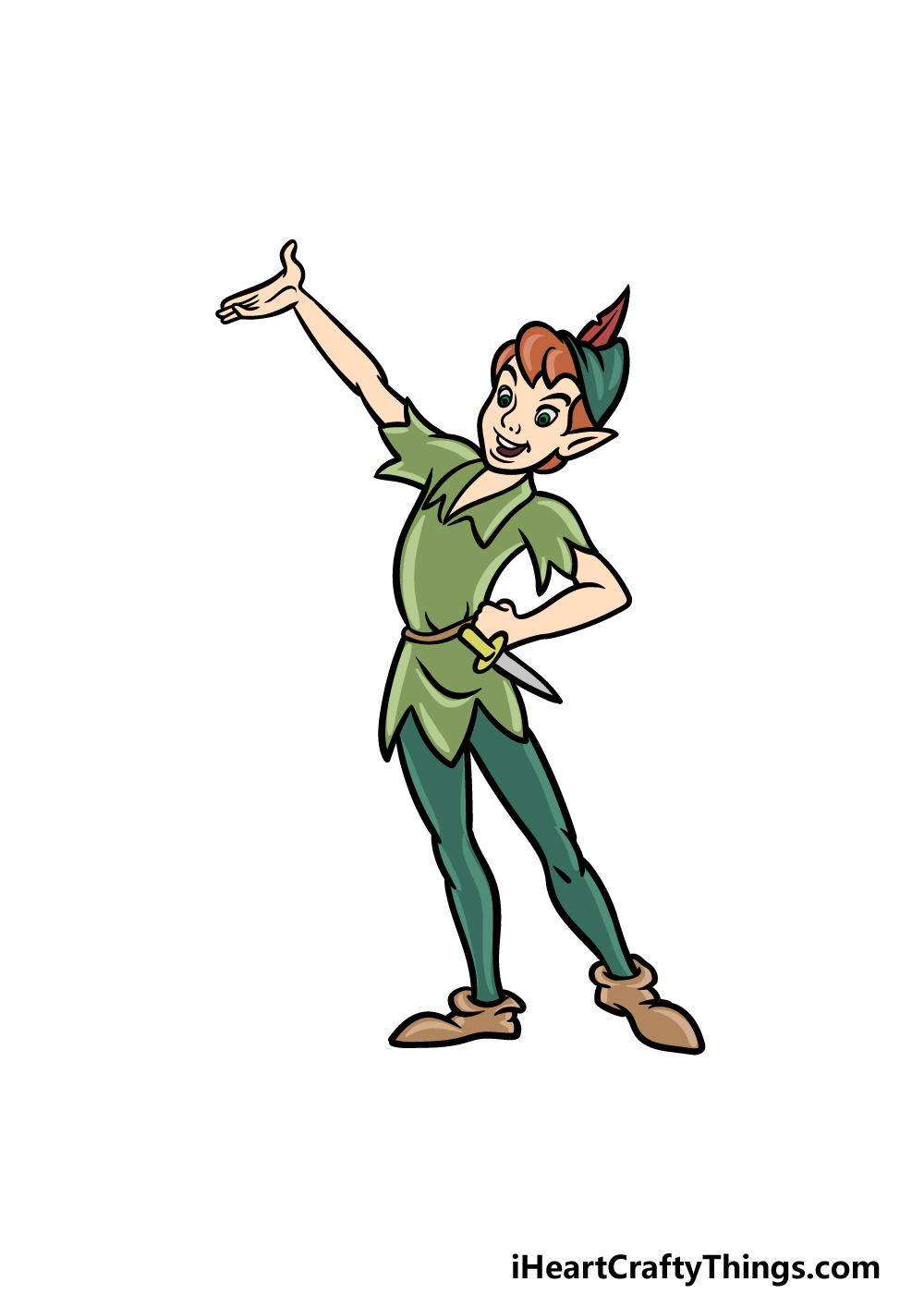 how to draw Peter Pan step 7