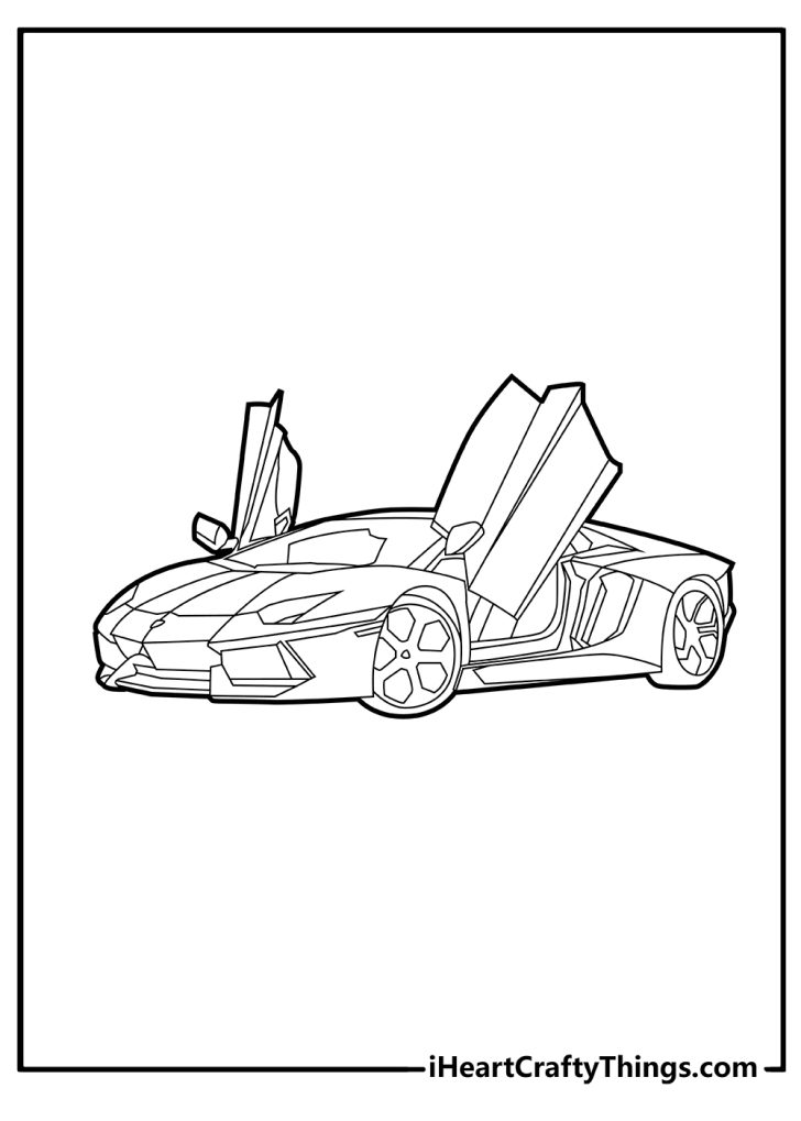 30 Lamborghini Coloring Pages (100% Free Printables)