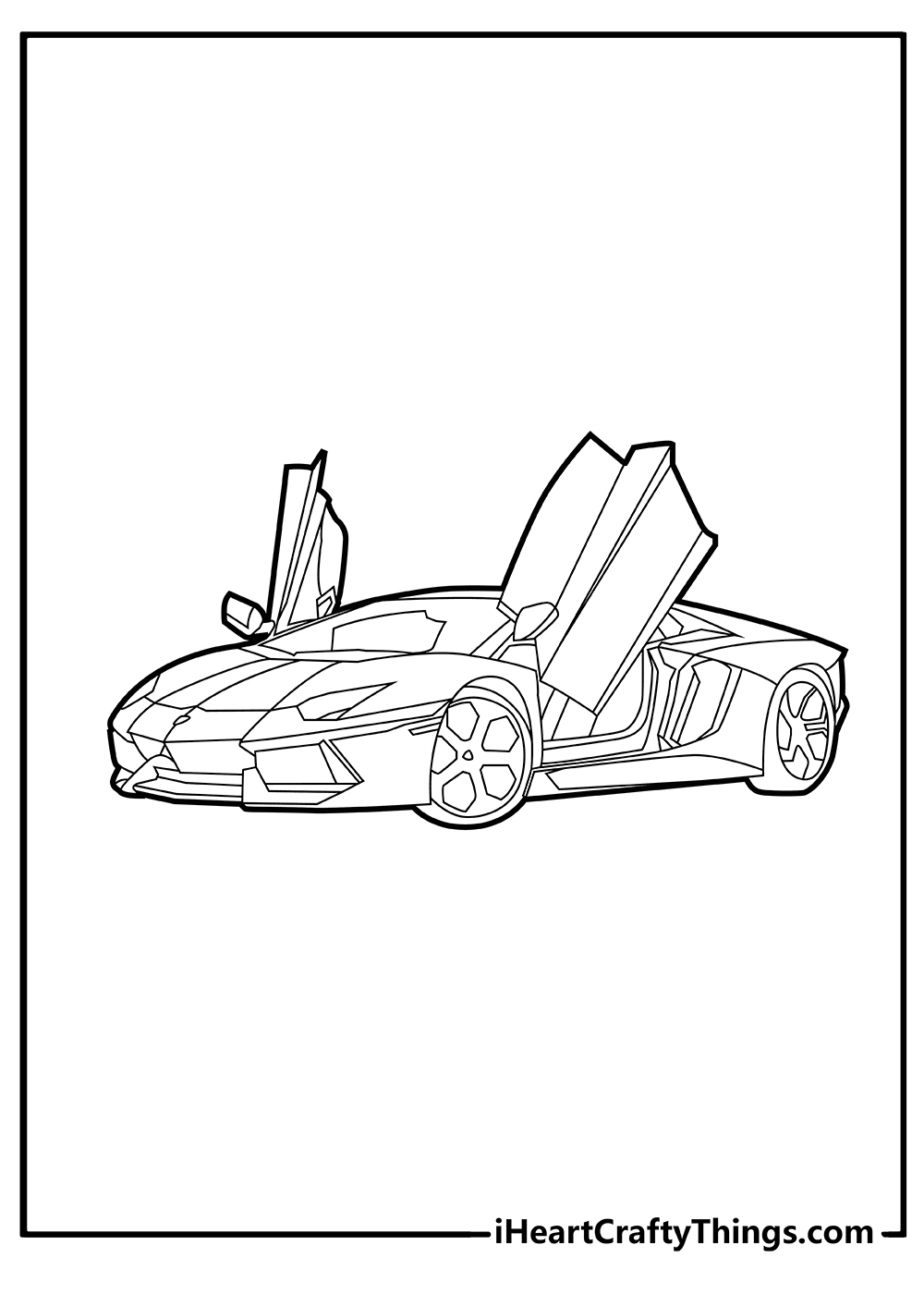 Lamborghini Coloring Book for adults free download