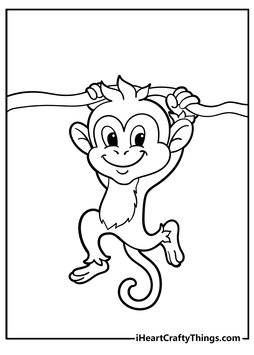 Monkey Coloring Book for adults free download