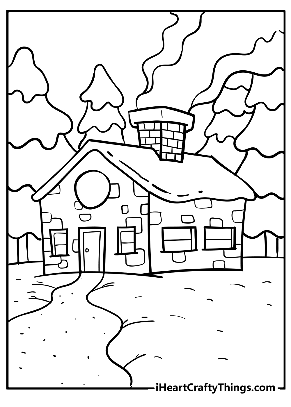 house coloring pages online