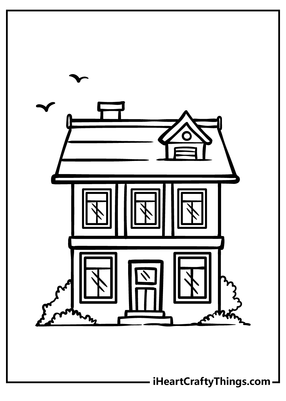 House coloring pages free printable