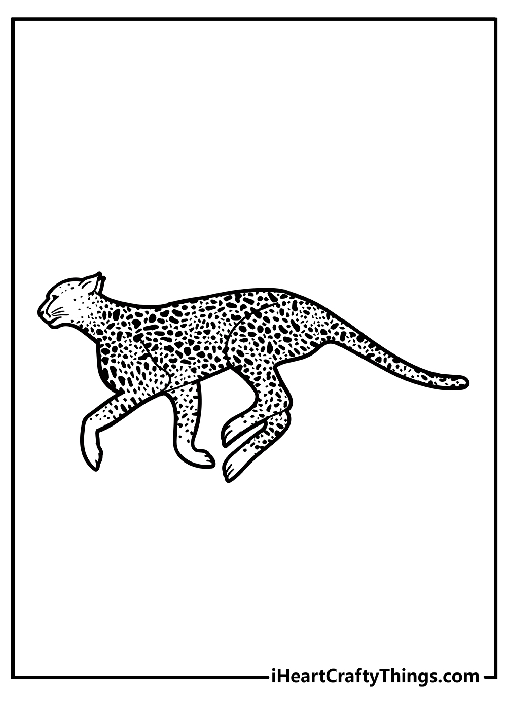 Cheetah Coloring book for adults free print out