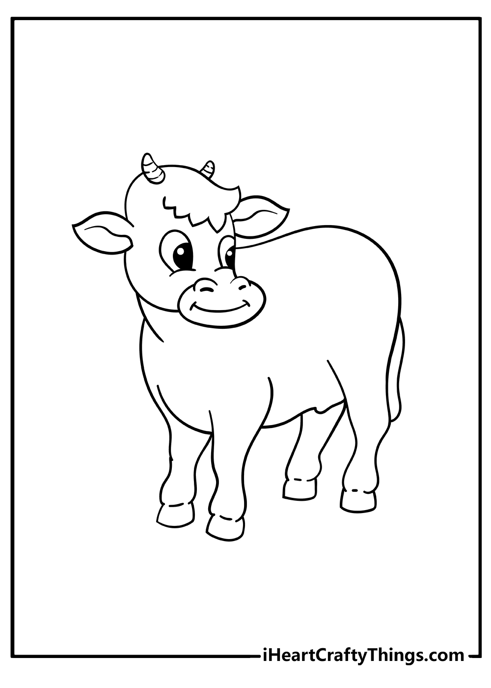 Cow Coloring Pages for preschoolers free printable